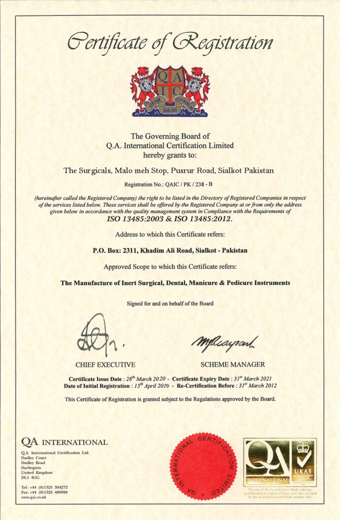 iso 13485 certificate